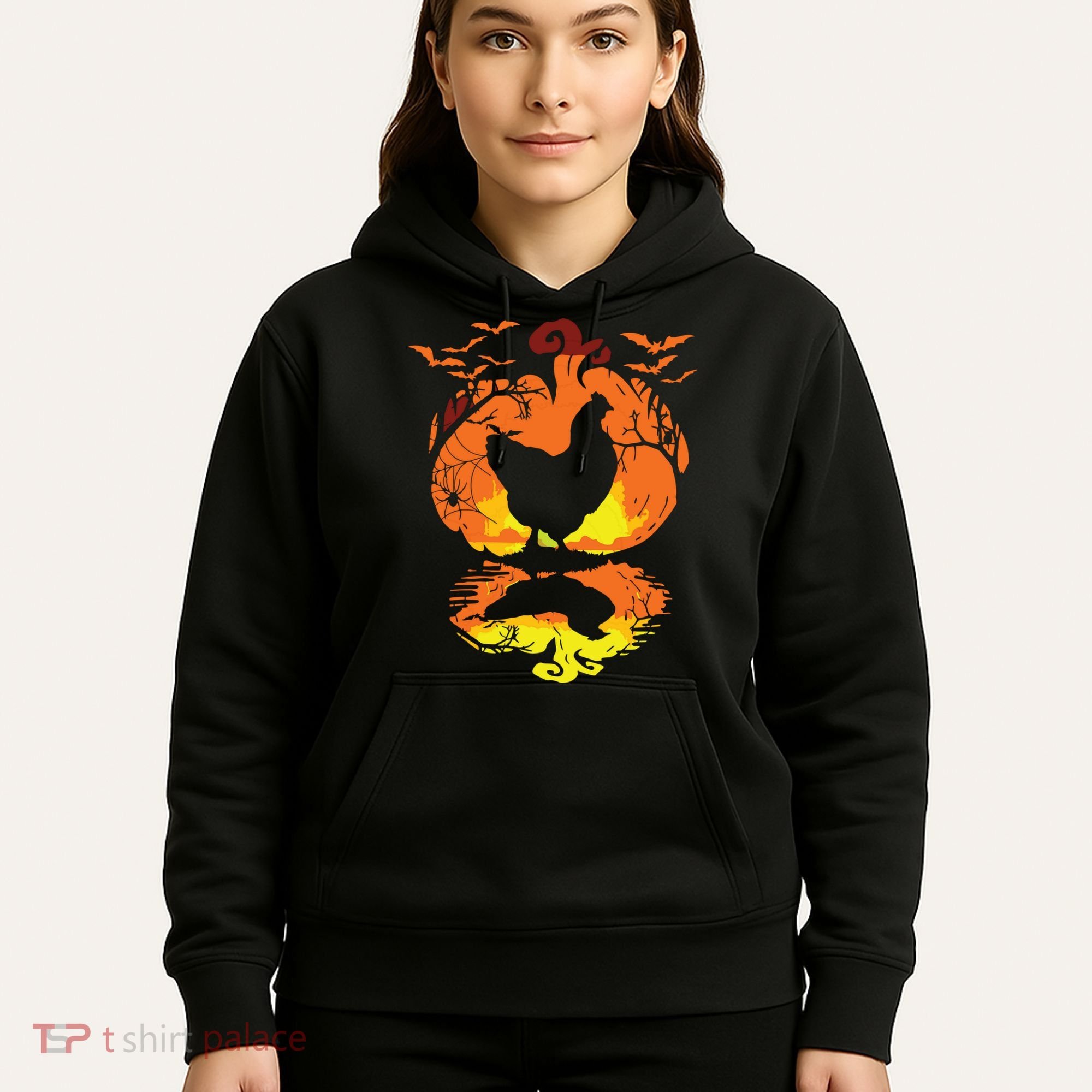 Chicken Halloween Costume Pumpkin Chicken Lovers Fall Season Hoodie
