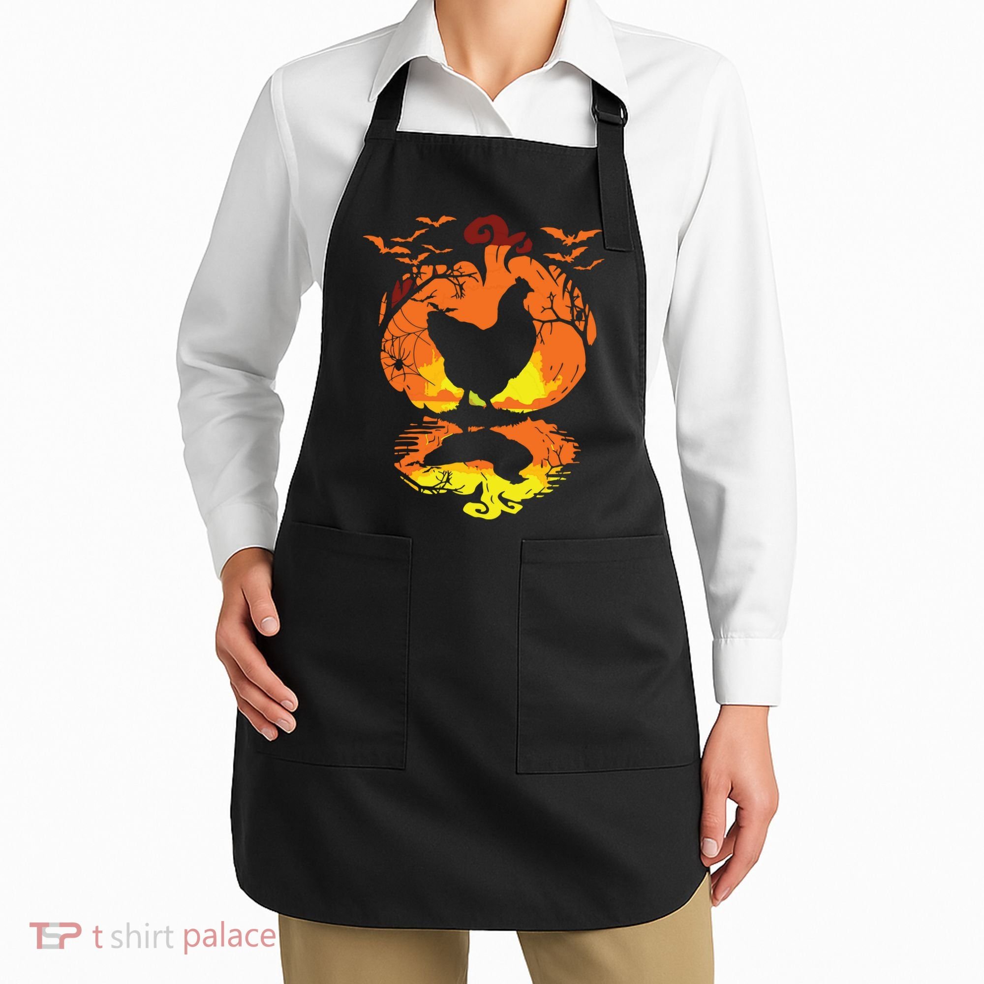 Chicken Halloween Costume Pumpkin Chicken Lovers Fall Season Apron