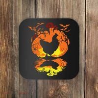 Chicken Halloween Costume Pumpkin Chicken Lovers Fall Season Coaster thumb 0