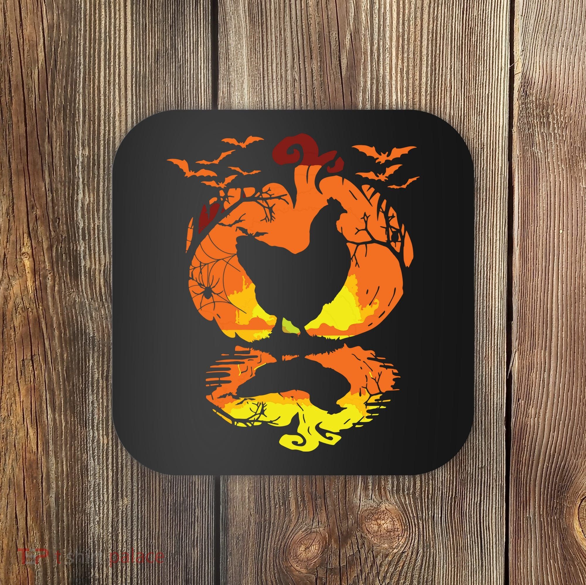Chicken Halloween Costume Pumpkin Chicken Lovers Fall Season Coaster
