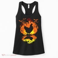 Chicken Halloween Costume Pumpkin Chicken Lovers Fall Season Women's Tank Top thumb 0