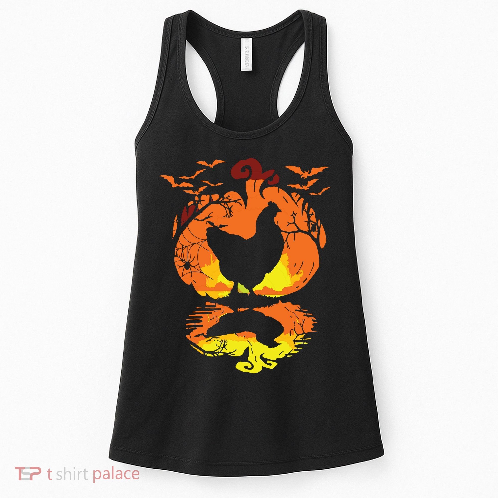 Chicken Halloween Costume Pumpkin Chicken Lovers Fall Season Women's Tank Top