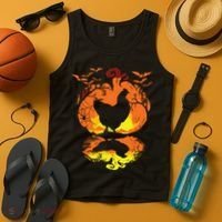Chicken Halloween Costume Pumpkin Chicken Lovers Fall Season Tank Top thumb 4