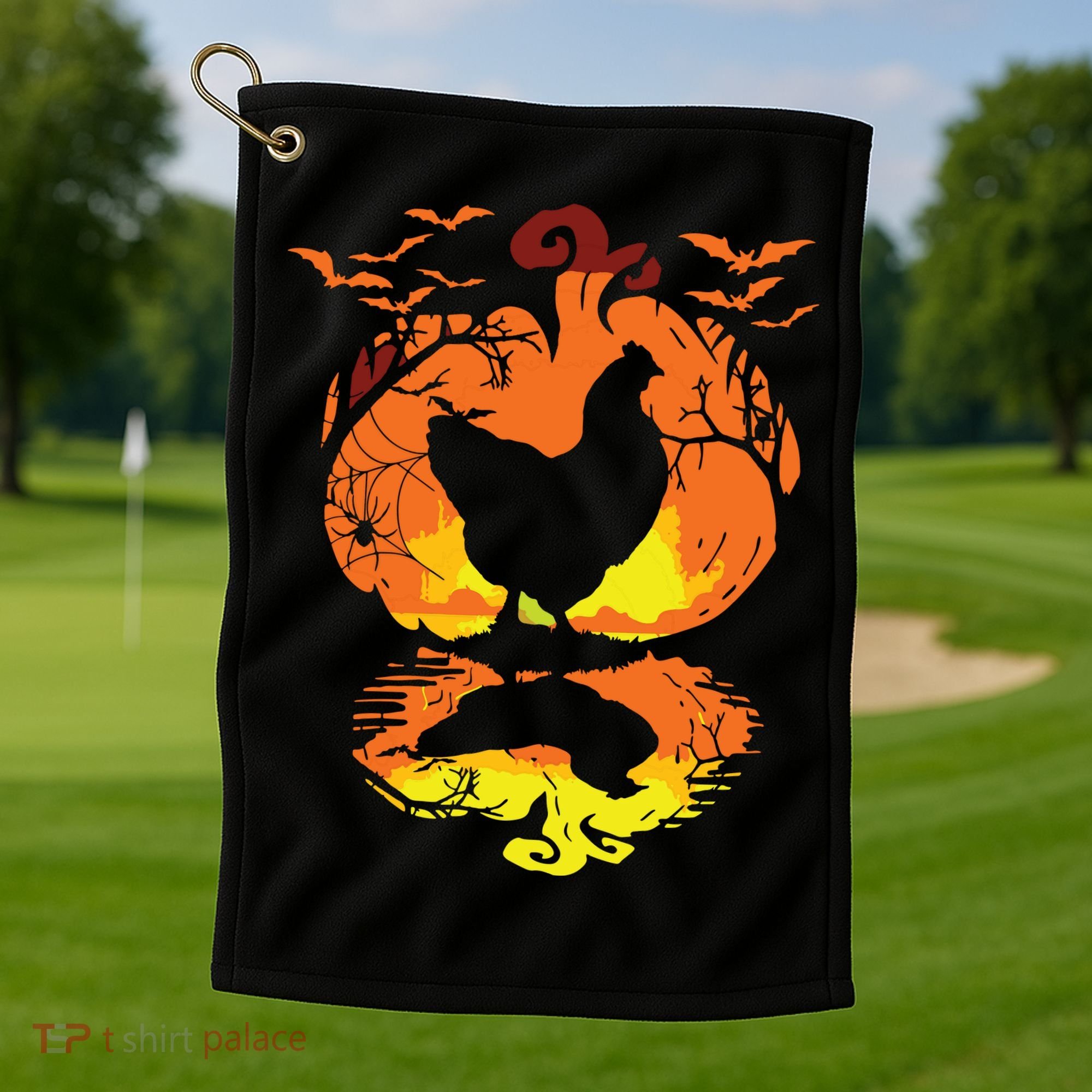 Chicken Halloween Costume Pumpkin Chicken Lovers Fall Season Golf Towel