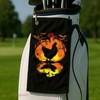 Chicken Halloween Costume Pumpkin Chicken Lovers Fall Season Golf Towel thumb 2