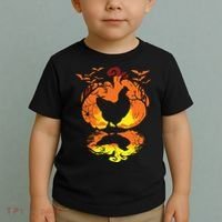 Chicken Halloween Costume Pumpkin Chicken Lovers Fall Season Toddler T-Shirt thumb 2