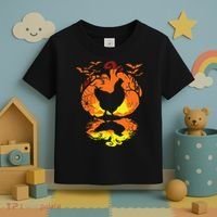 Chicken Halloween Costume Pumpkin Chicken Lovers Fall Season Toddler T-Shirt thumb 3