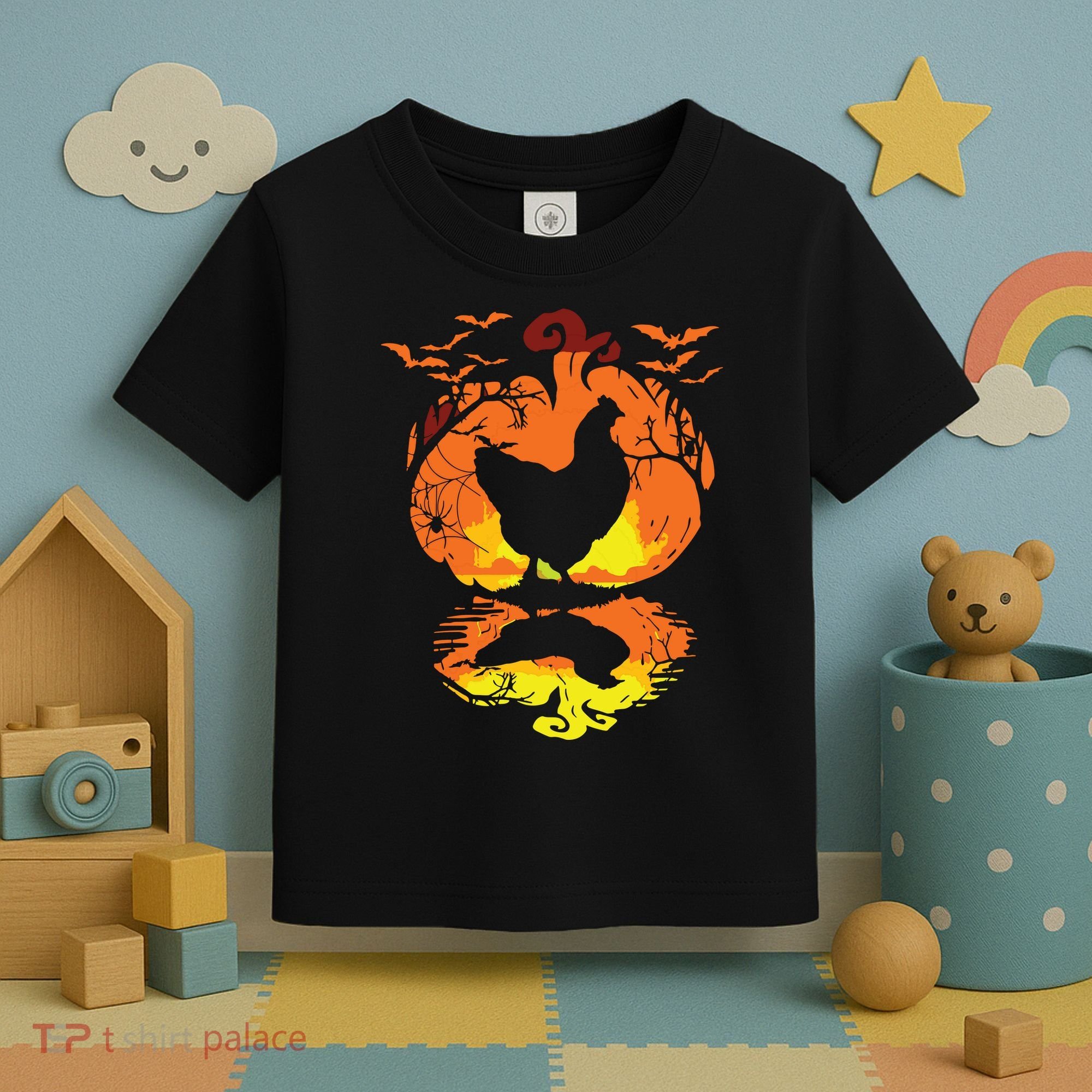 Chicken Halloween Costume Pumpkin Chicken Lovers Fall Season Toddler T-Shirt