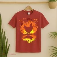 Chicken Halloween Costume Pumpkin Chicken Lovers Fall Season T-Shirt thumb 2