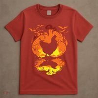 Chicken Halloween Costume Pumpkin Chicken Lovers Fall Season T-Shirt thumb 4