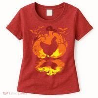 Chicken Halloween Costume Pumpkin Chicken Lovers Fall Season Women's T-Shirt thumb 0