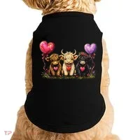 Cute Highland Cows Doggie Tank thumb 0