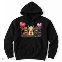 Cute Highland Cows Hoodie thumb 0