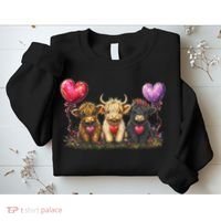 Cute Highland Cows Sweatshirt thumb 2