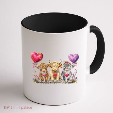 Cute Highland Cows Coffee Mug back