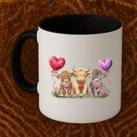 Cute Highland Cows Coffee Mug thumb 2