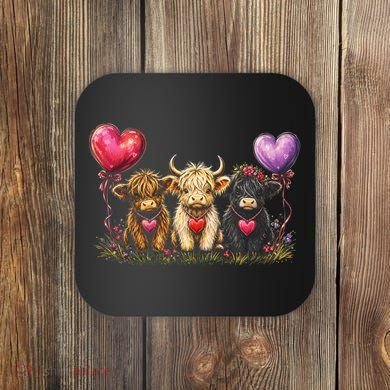 Cute Highland Cows Coaster