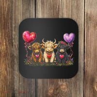 Cute Highland Cows Coaster thumb 0