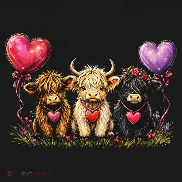 Cute Highland Cows Toddler Hoodie