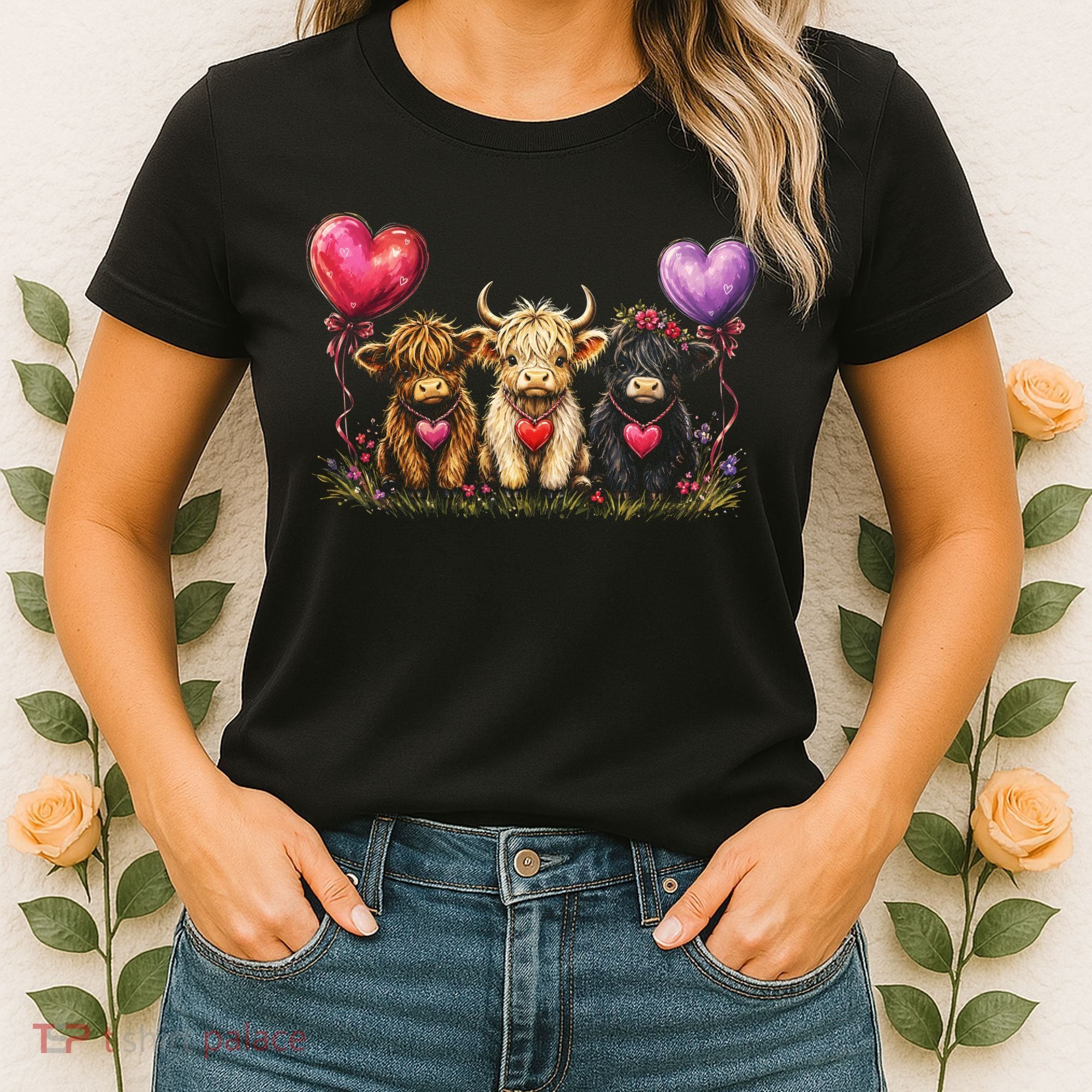 Cute Highland Cows Women's T-Shirt
