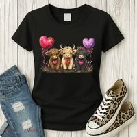 Cute Highland Cows Women's T-Shirt thumb 3