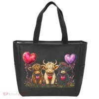 Cute Highland Cows Tote Bag thumb 0