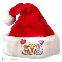 Cute Highland Cows Santa Hat thumb 0