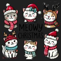 Cute Holiday Cat Lovers Christmas Meowy Christmas Cats Women's Sweatshirt thumb 2