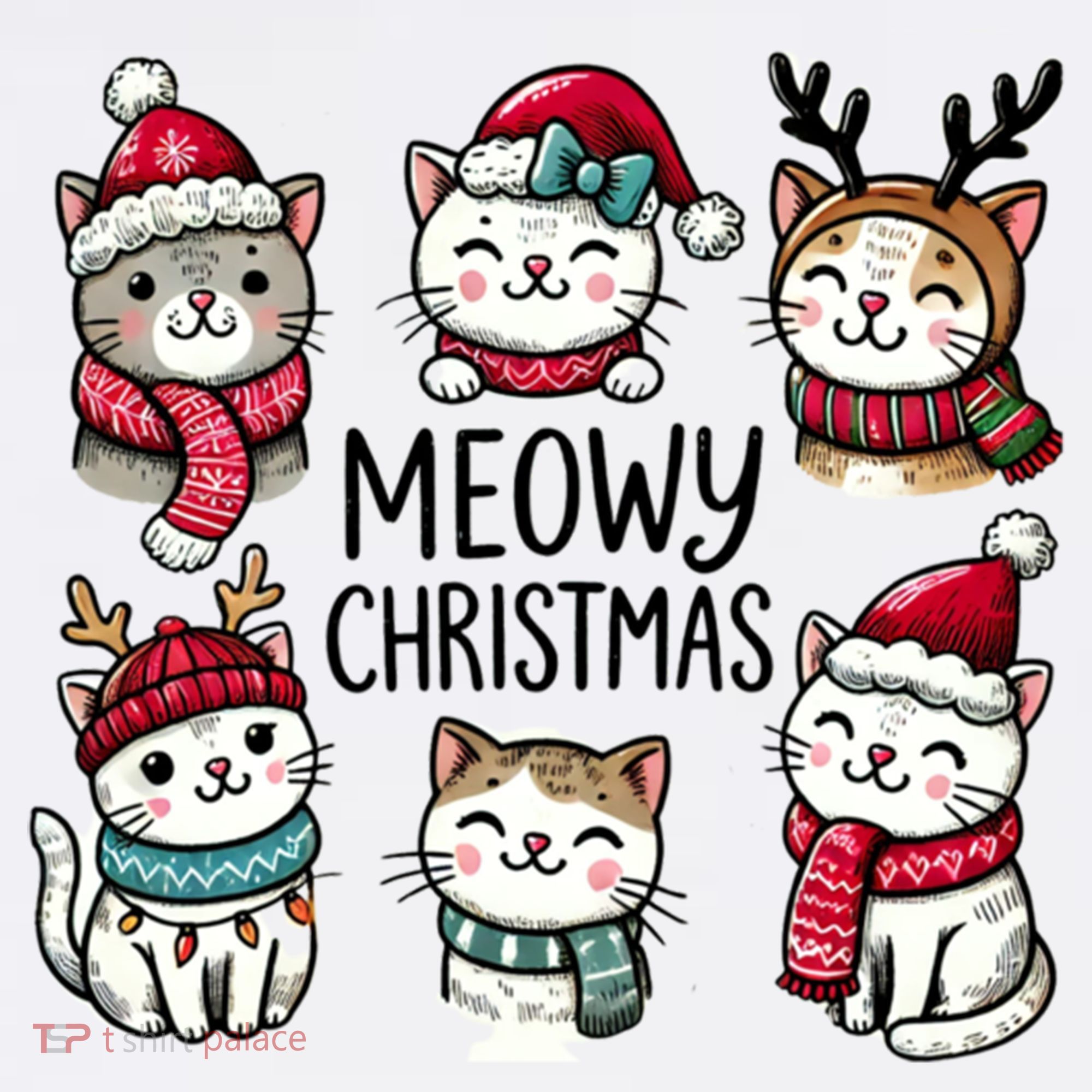 Cute Holiday Cat Lovers Christmas Meowy Christmas Cats Sweatshirt