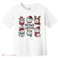 Cute Holiday Cat Lovers Christmas Meowy Christmas Cats Toddler T-Shirt thumb 0