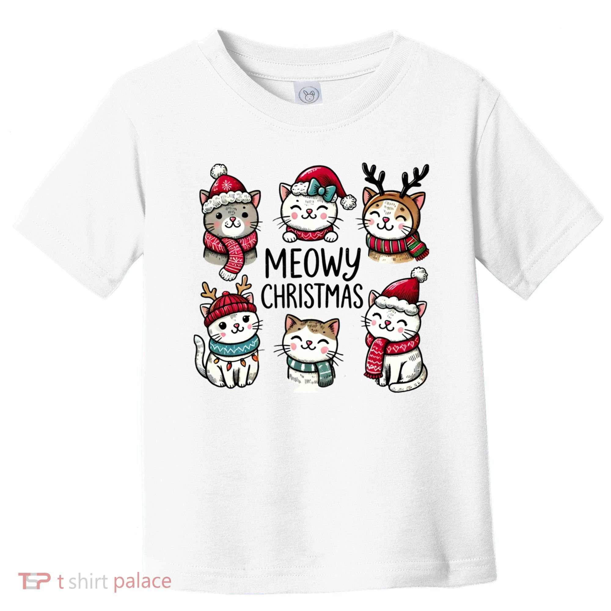 Cute Holiday Cat Lovers Christmas Meowy Christmas Cats Toddler T-Shirt