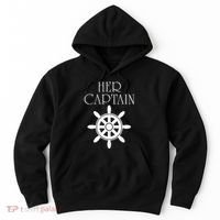 Cruise Her Captain His Anchor Couple Hoodie thumb 0