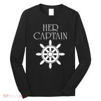 Cruise Her Captain His Anchor Couple Long Sleeve Shirt thumb 0