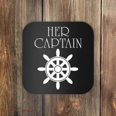 Cruise Her Captain His Anchor Couple Coaster