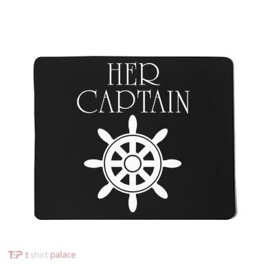 Cruise Her Captain His Anchor Couple Mousepad