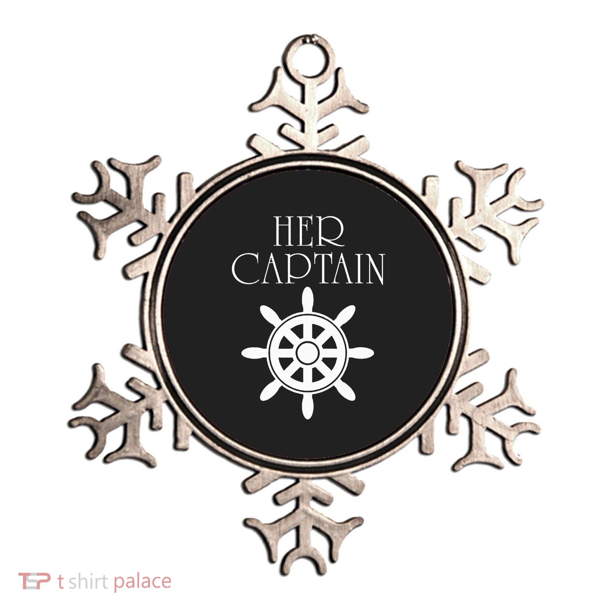 Cruise Her Captain His Anchor Couple Ornament