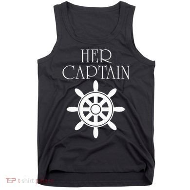 Cruise Her Captain His Anchor Couple Tank Top