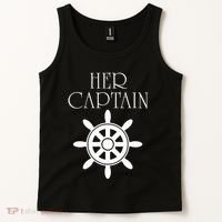 Cruise Her Captain His Anchor Couple Tank Top thumb 2
