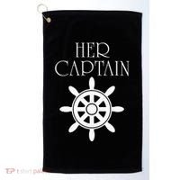 Cruise Her Captain His Anchor Couple Golf Towel thumb 0