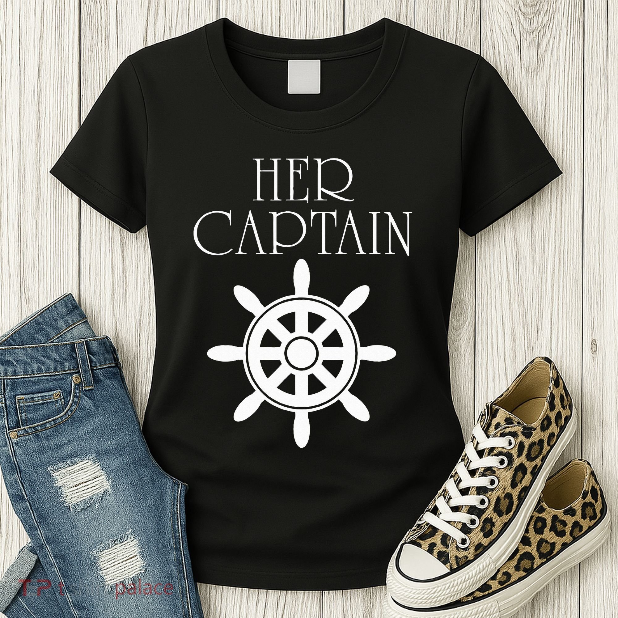 Cruise Her Captain His Anchor Couple Women's T-Shirt