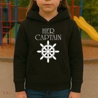 Cruise Her Captain His Anchor Couple Kids Hoodie thumb 3