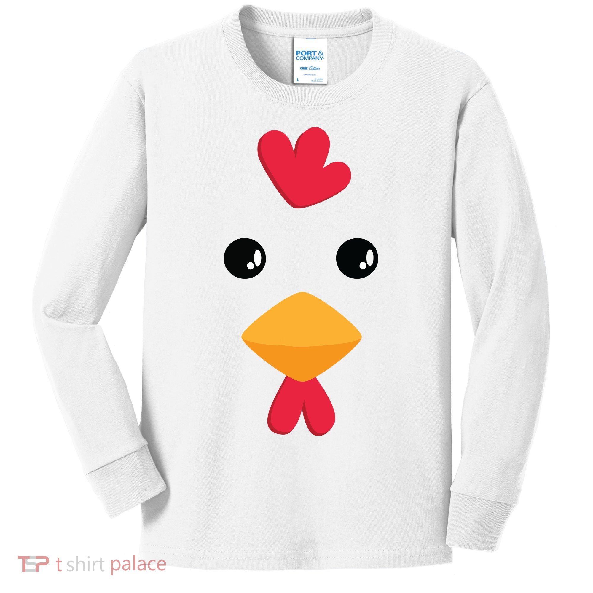 Chicken Halloween Costume Kids Long Sleeve Shirt