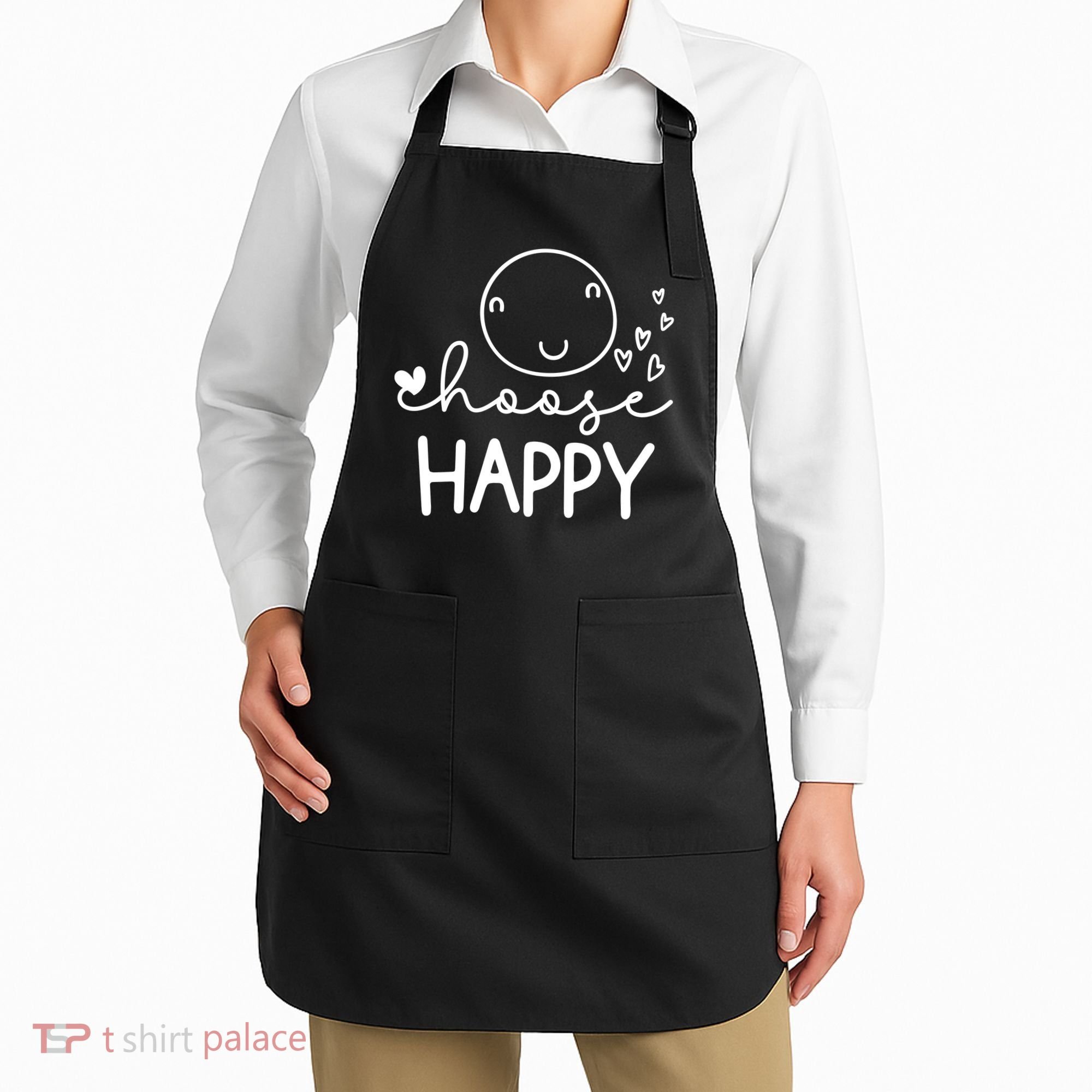 Choose Happy Cute Smile Face Apron