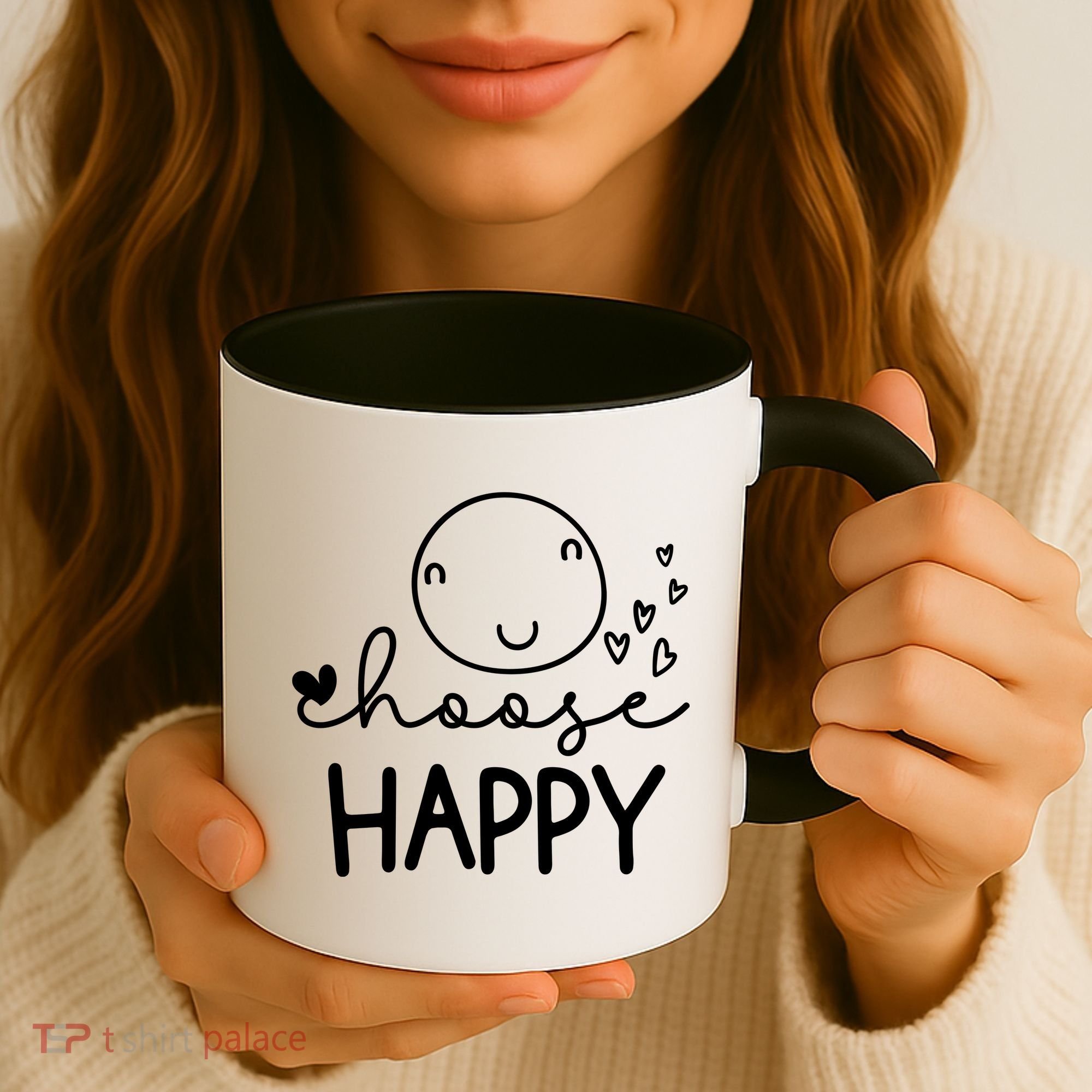 Choose Happy Cute Smile Face Coffee Mug