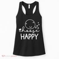 Choose Happy Cute Smile Face Women's Tank Top thumb 0
