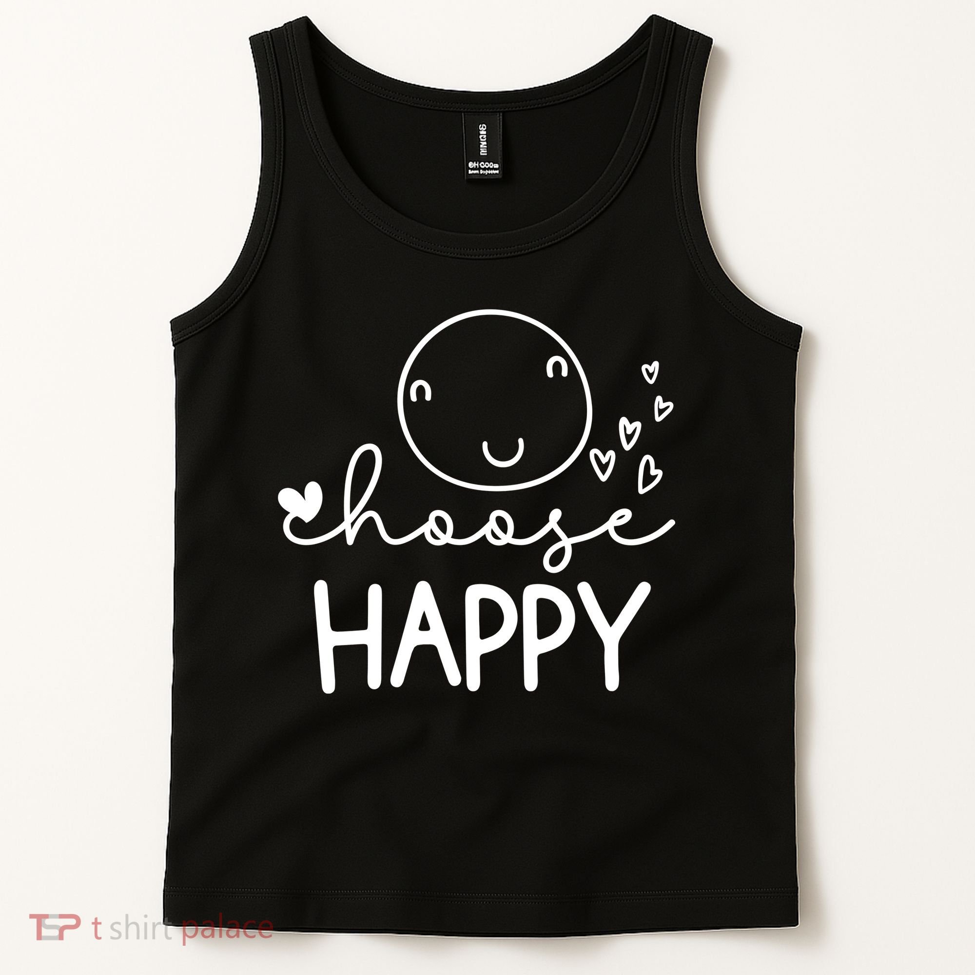 Choose Happy Cute Smile Face Tank Top