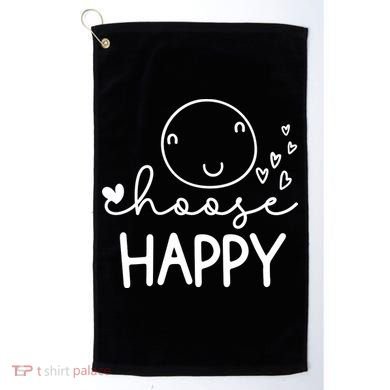 Choose Happy Cute Smile Face Golf Towel
