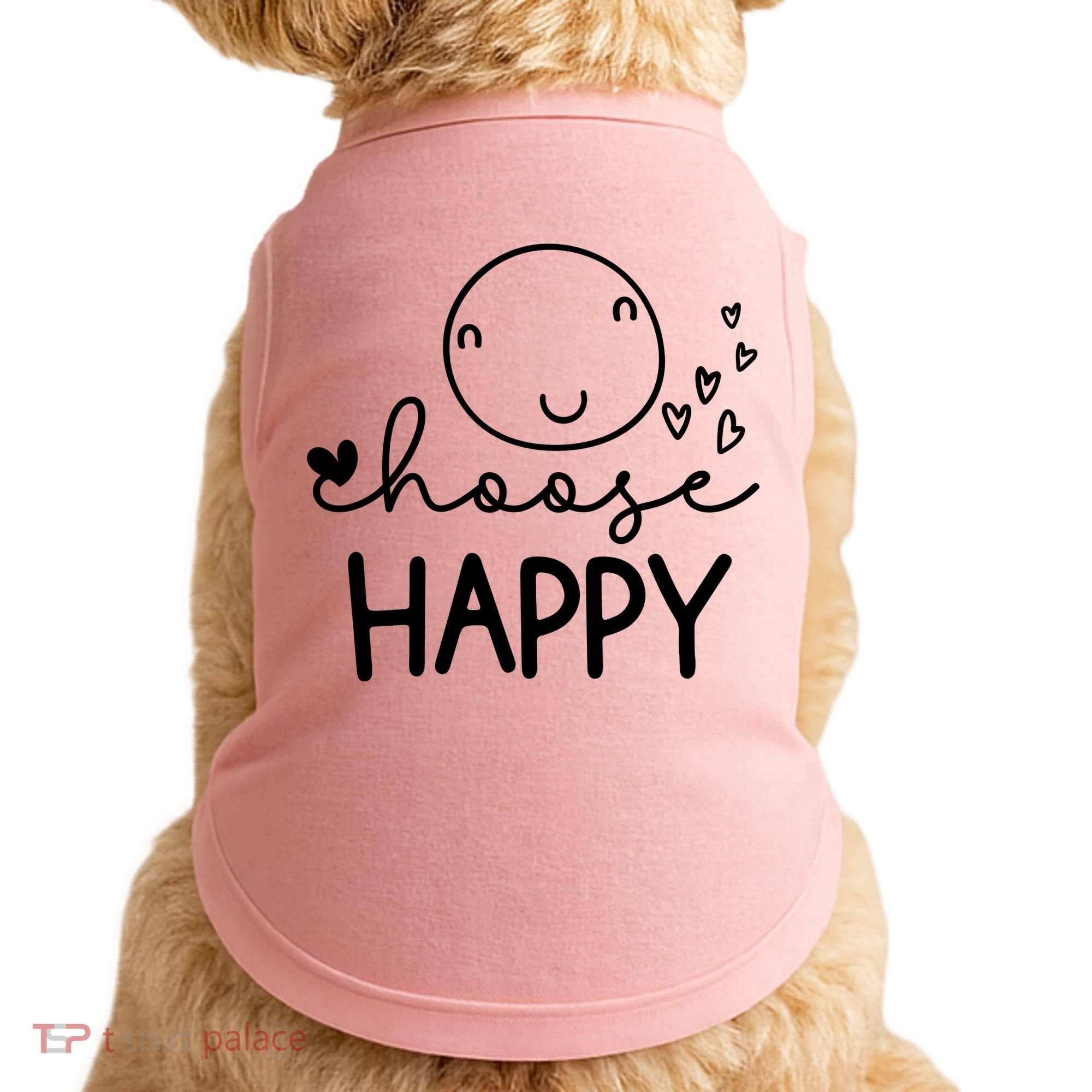 Choose Happy Cute Smile Face Doggie Tank