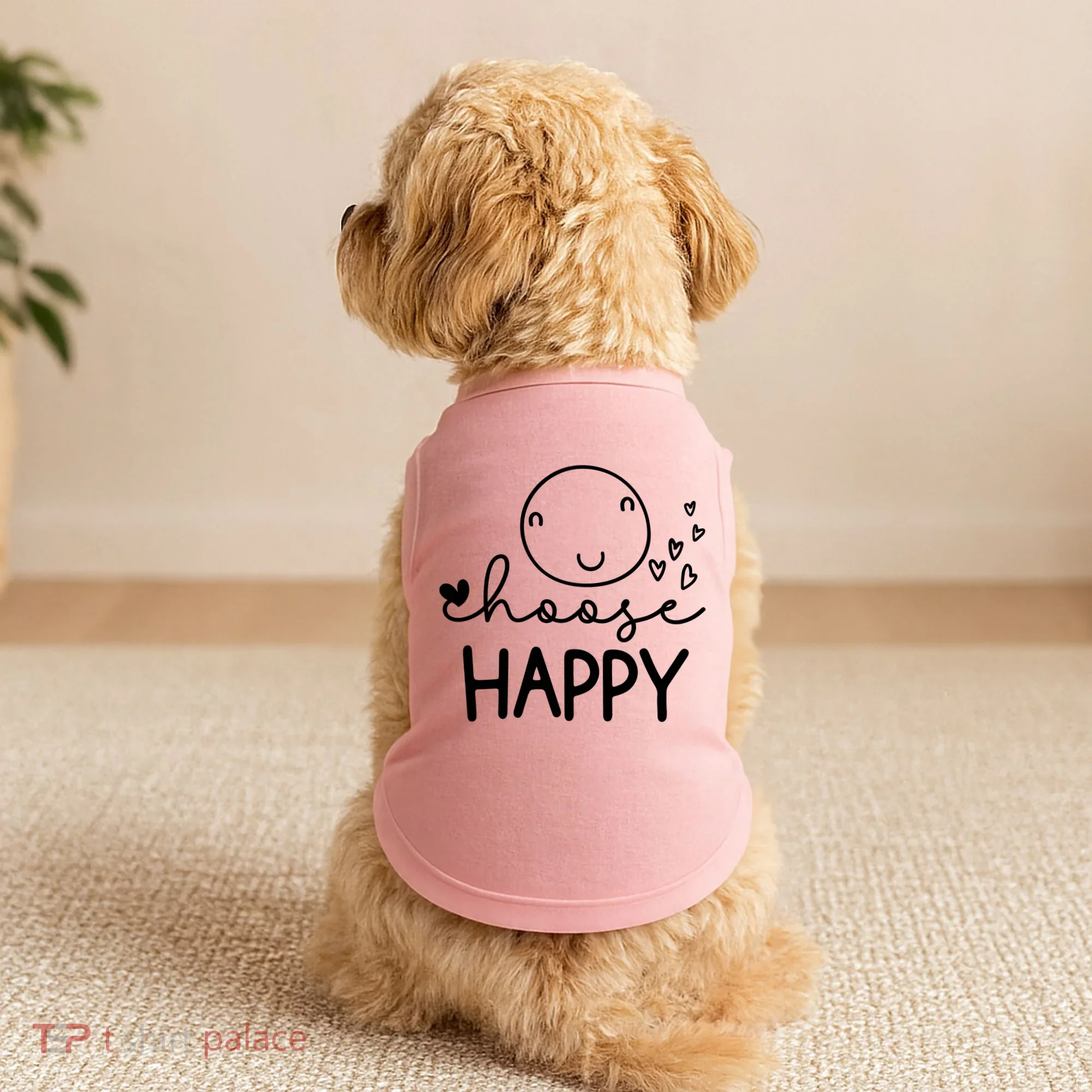 Choose Happy Cute Smile Face Doggie Tank