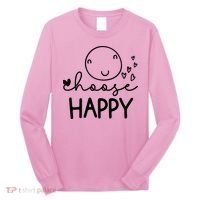 Choose Happy Cute Smile Face Long Sleeve Shirt thumb 0